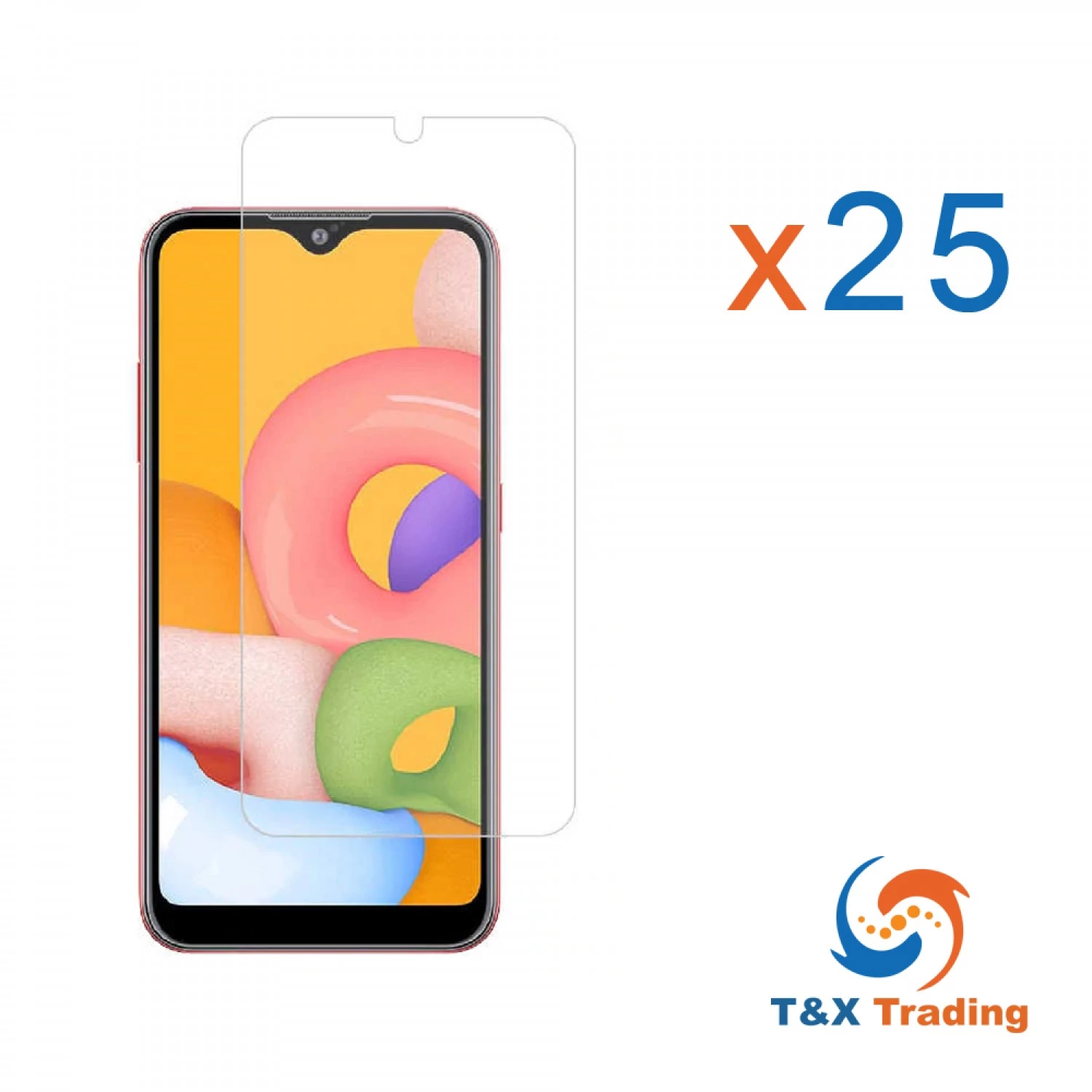 Samsung Galaxy A01 Core Bulk (25Pcs) Tempered Glass Screen Protector
