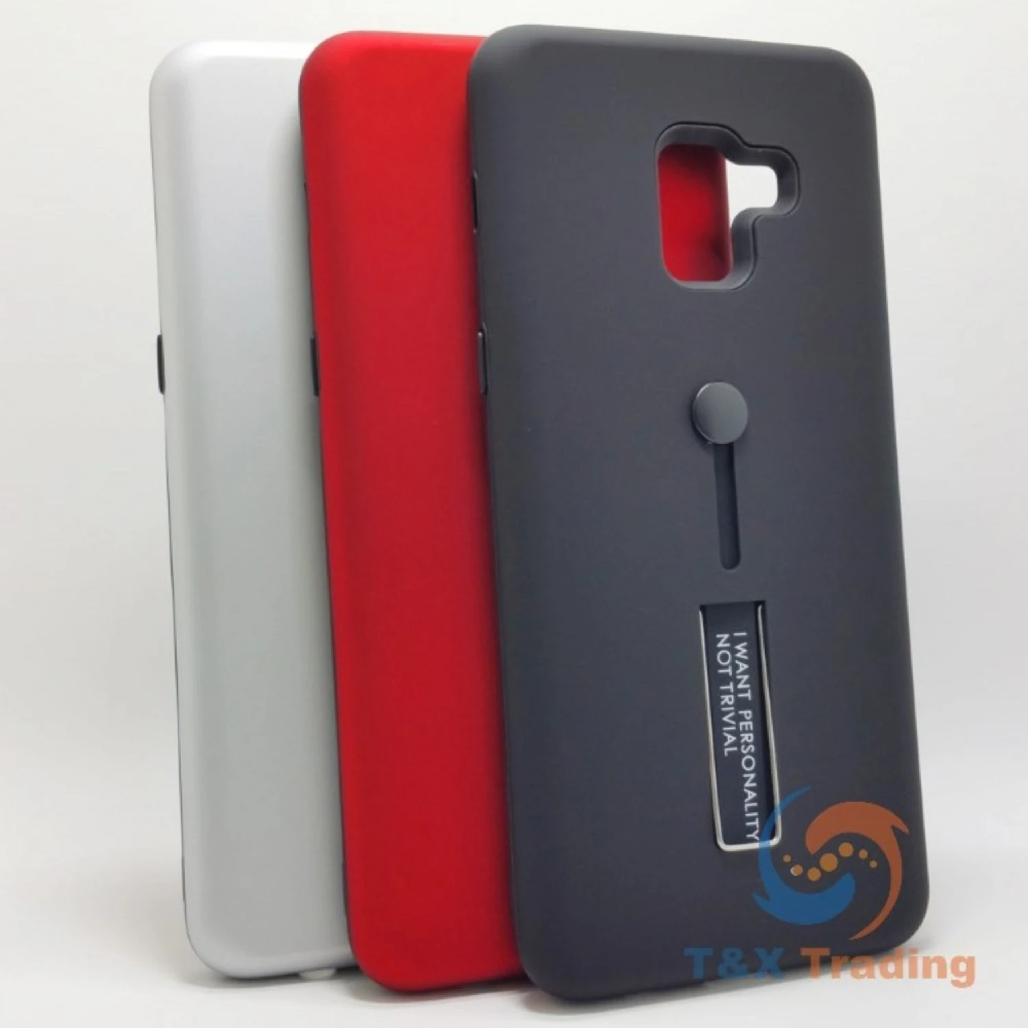 Samsung Galaxy A8 Plus 2018 - I Want Personality Not Trivial Case with Kickstand Color