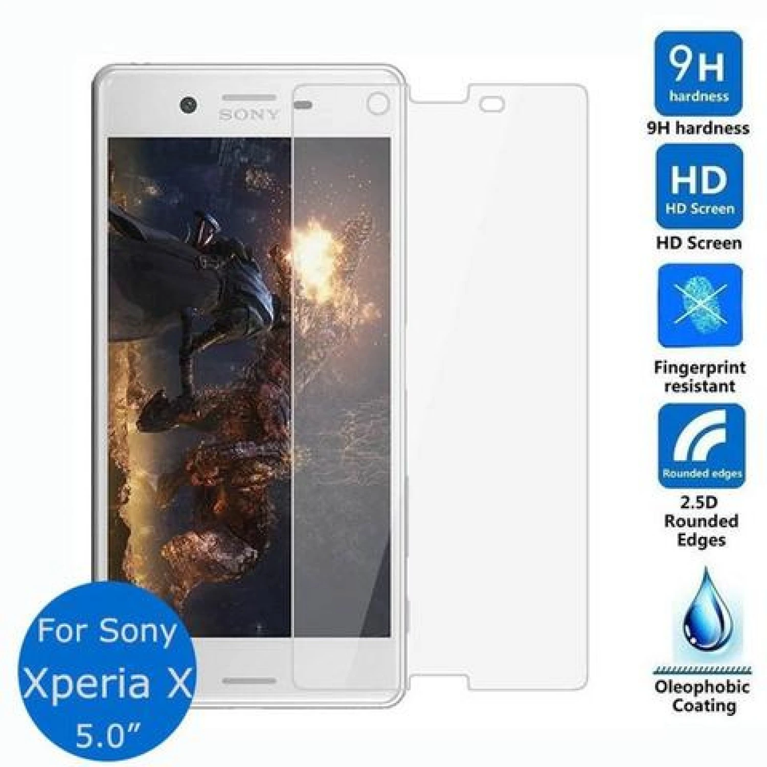 Sony Xperia X Performance Tempered Glass Screen Protector