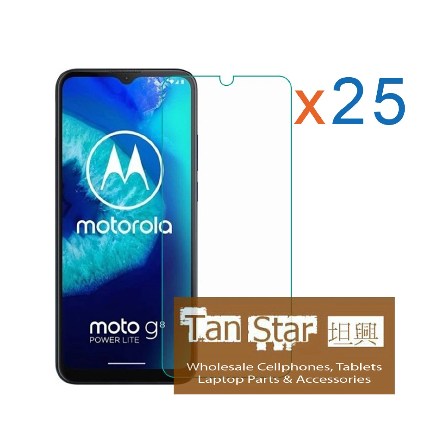 Motorola G8 Power Lite / Samsung A70 Bulk (25Pcs) Tempered Glass Screen Protector