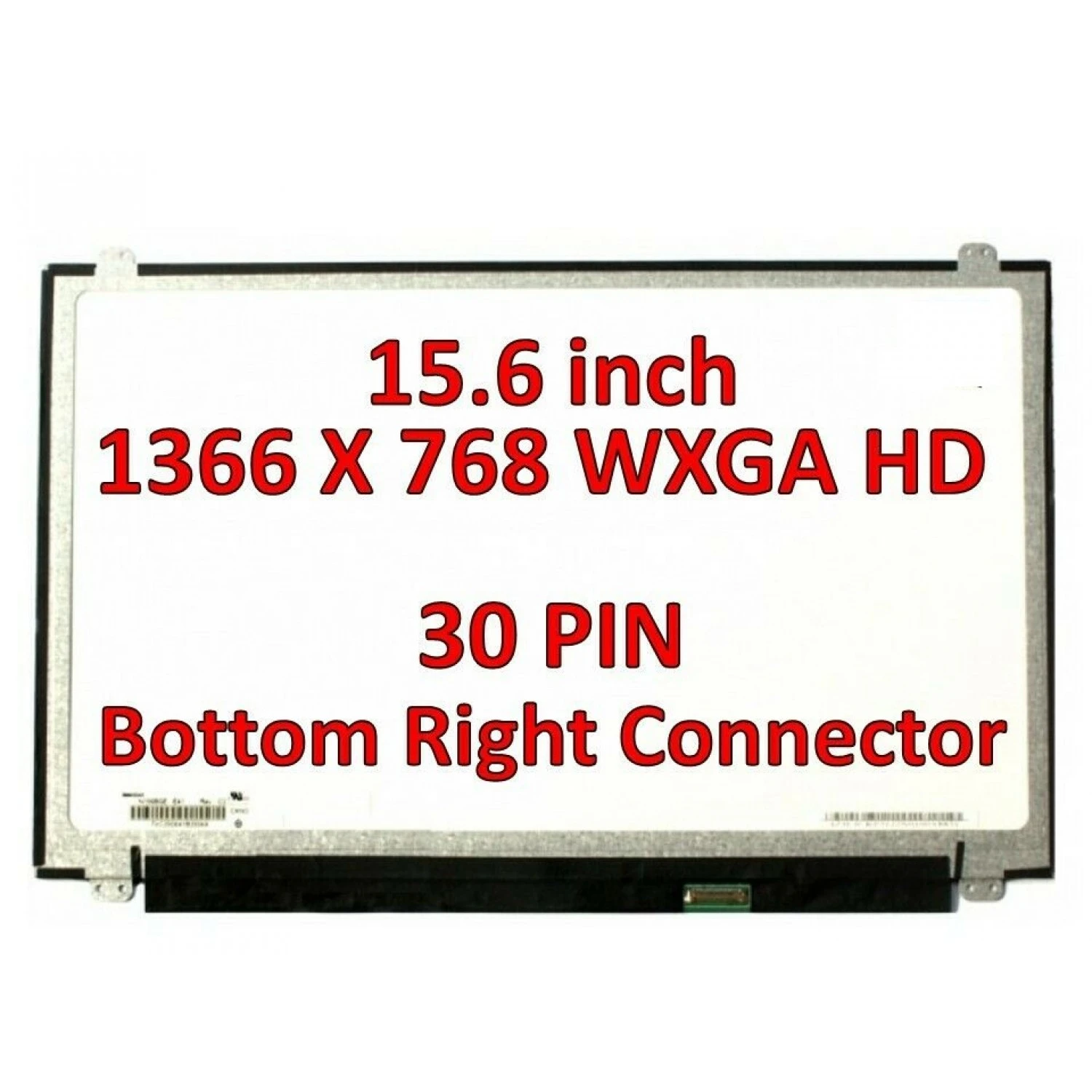 15.6" Laptop LCD Screen 1366x768p 30 Pins with Brackets LTN156AT39-H01