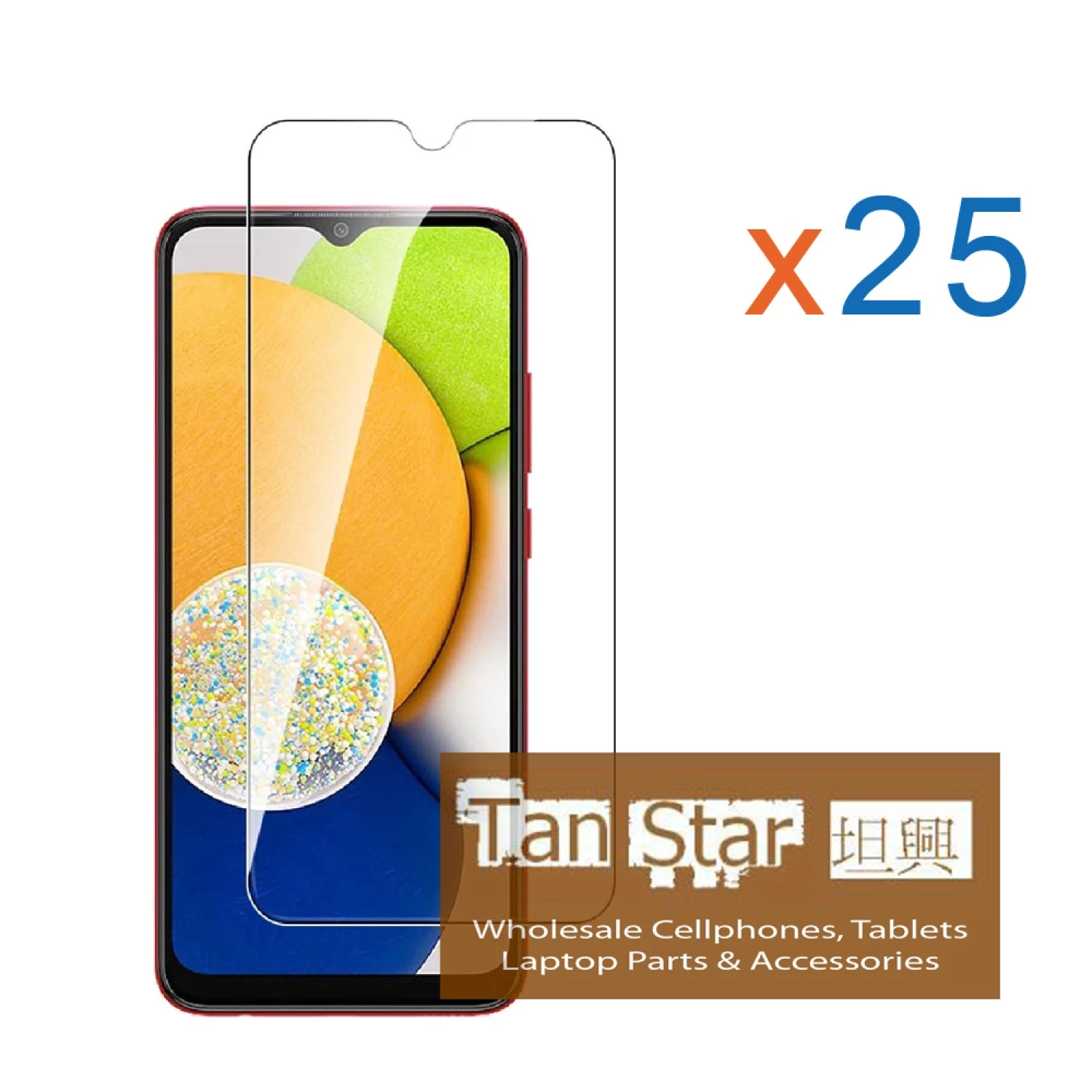 Samsung Galaxy A03 (2021) / A04E / Samsung A70 Bulk (25Pcs) Tempered Glass Screen Protector