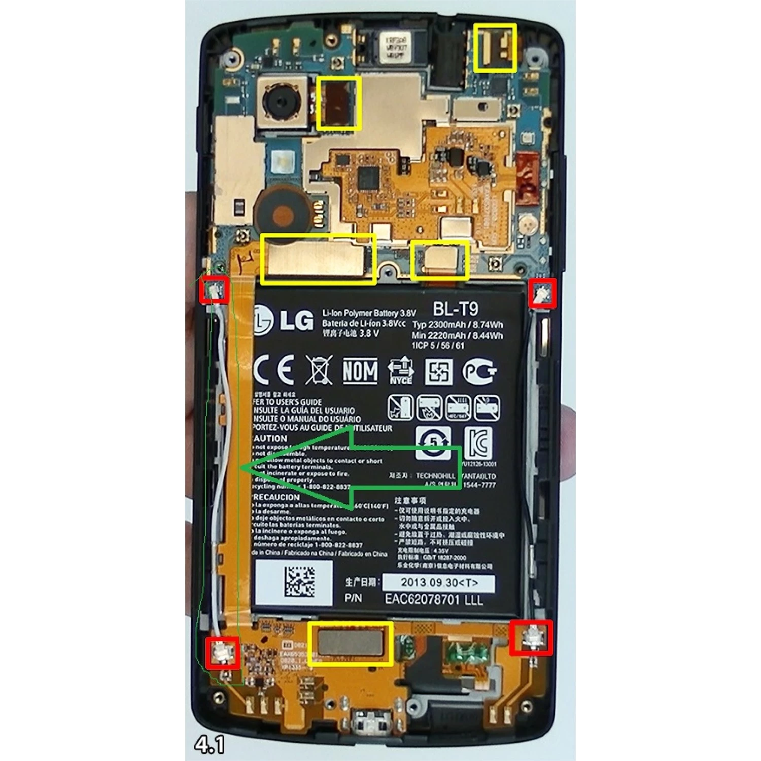 Antenna flex white for LG Nexus 5 D820 D821