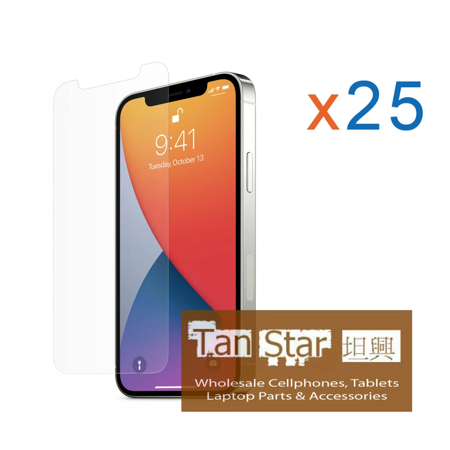 Apple iPhone 13 / 13 Pro / 14 / 14 Pro Bulk (25Pcs) Tempered Glass Screen Protector