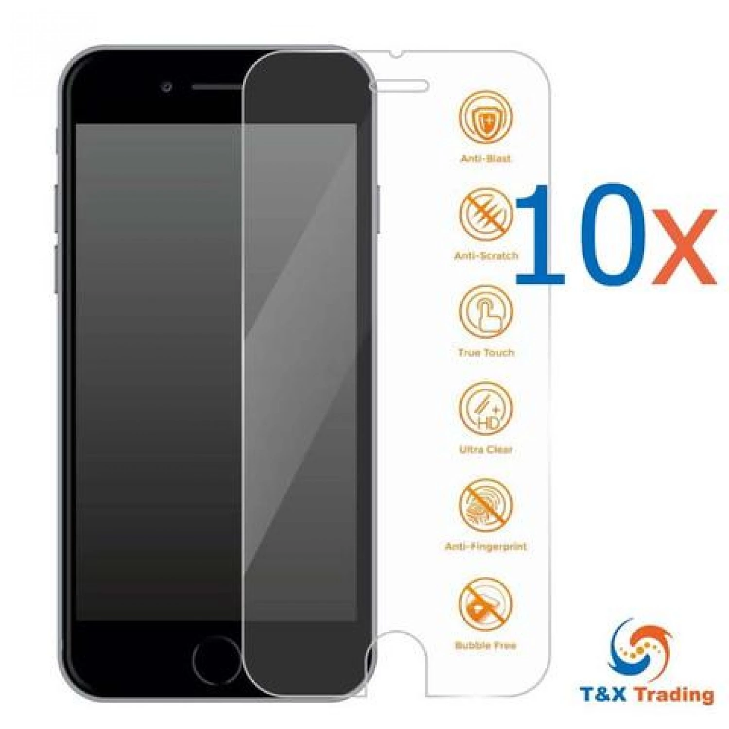 Apple iPhone 6 / 6S / 7 / 8 / SE 2020 / SE 2022 (10Pcs) Tempered Glass Screen Protector