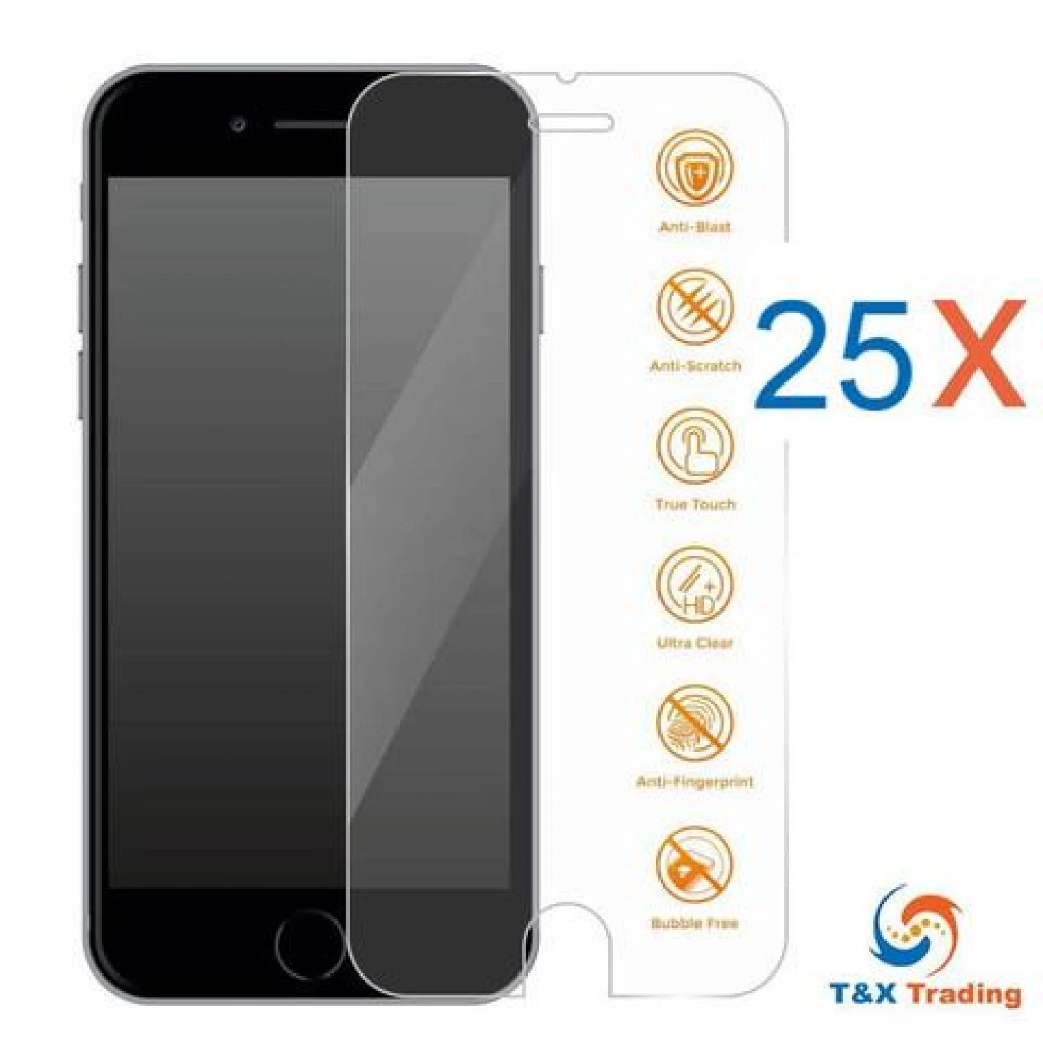 Apple iPhone 6 / 6S / 7 / 8 / SE 2020 / SE 2022 Bulk (25Pcs) Tempered Glass Screen Protector