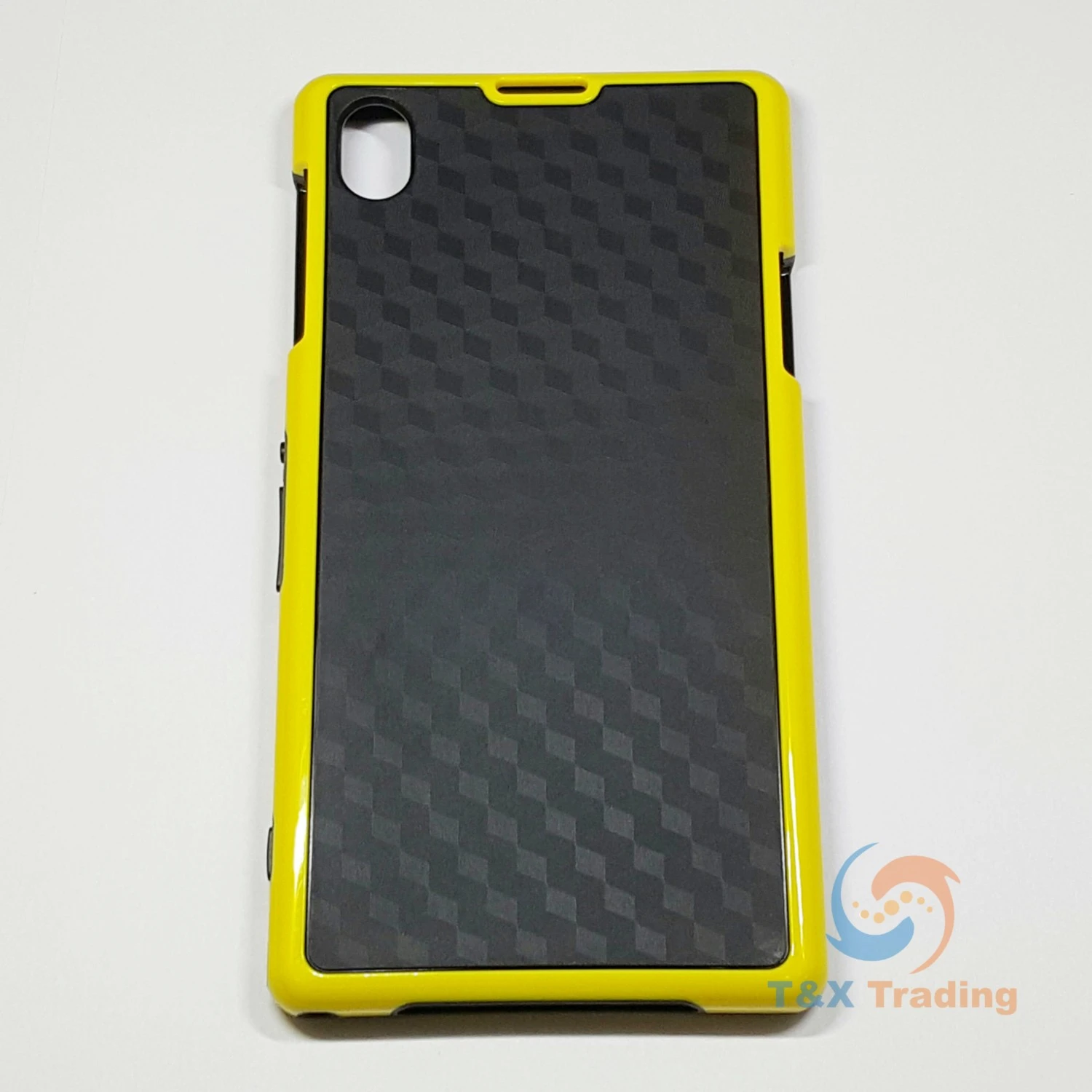 Sony Xperia Z1 - Plaid Pattern with Colored Silicone Bumper case