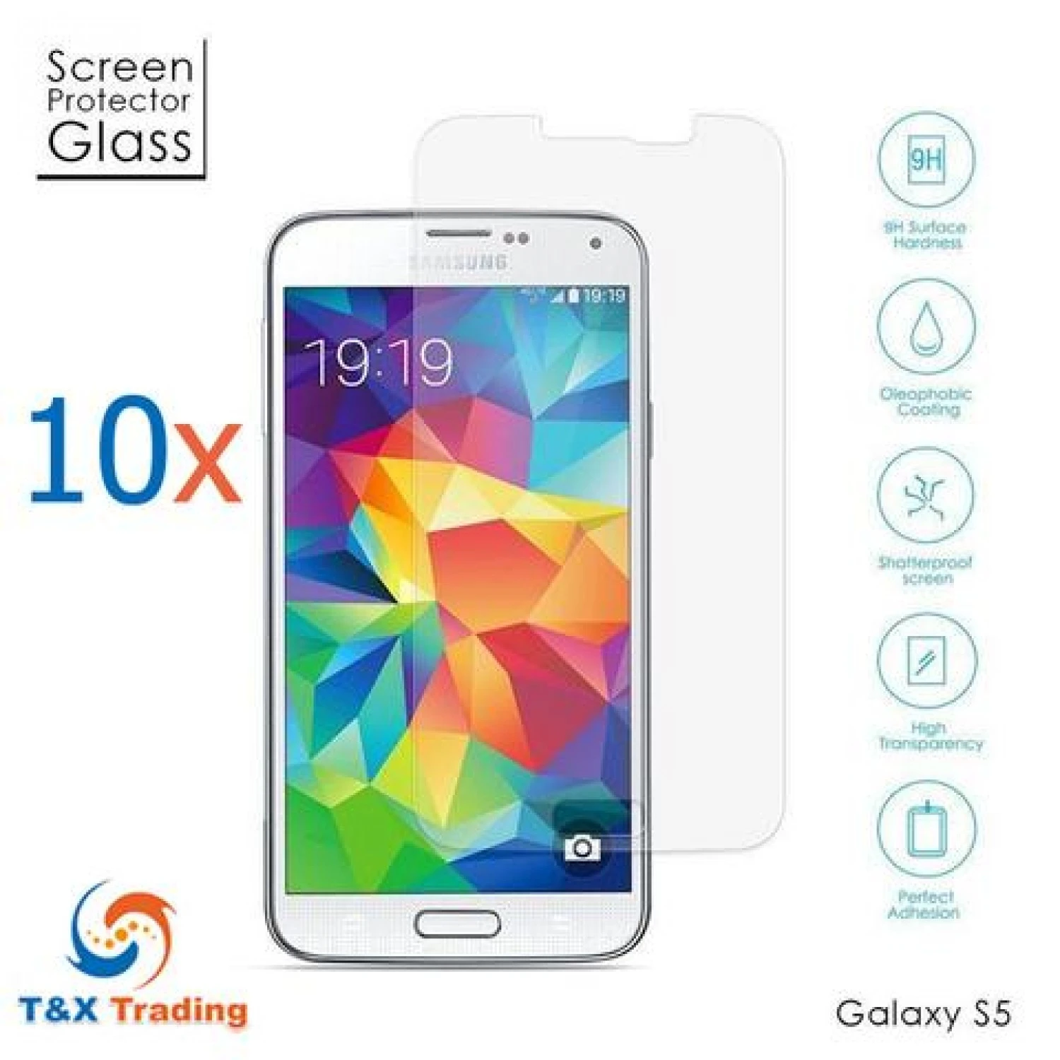 Samsung Galaxy S5 (10Pcs) Tempered Glass Screen Protector