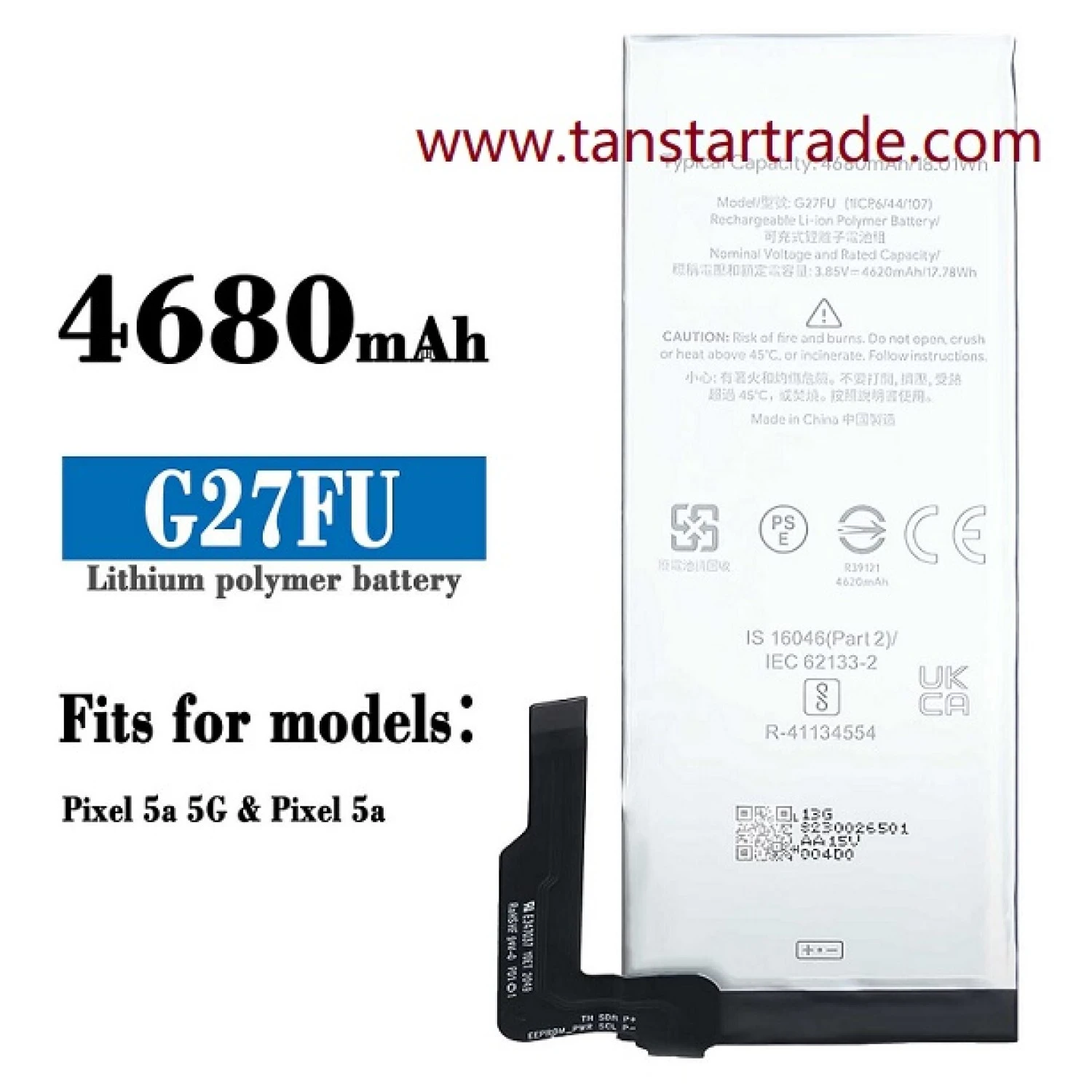 replacement battery G27FU for Google Pixel 5a 5G