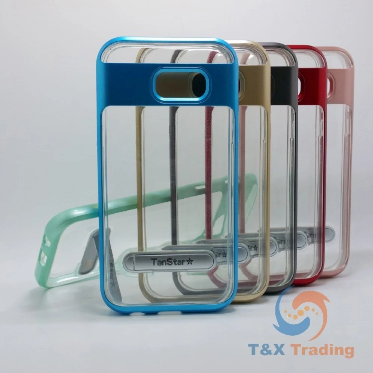 Samsung Galaxy A5 2017 (A520) - TanStar Aluminum Bumper Frame Case with Kickstand