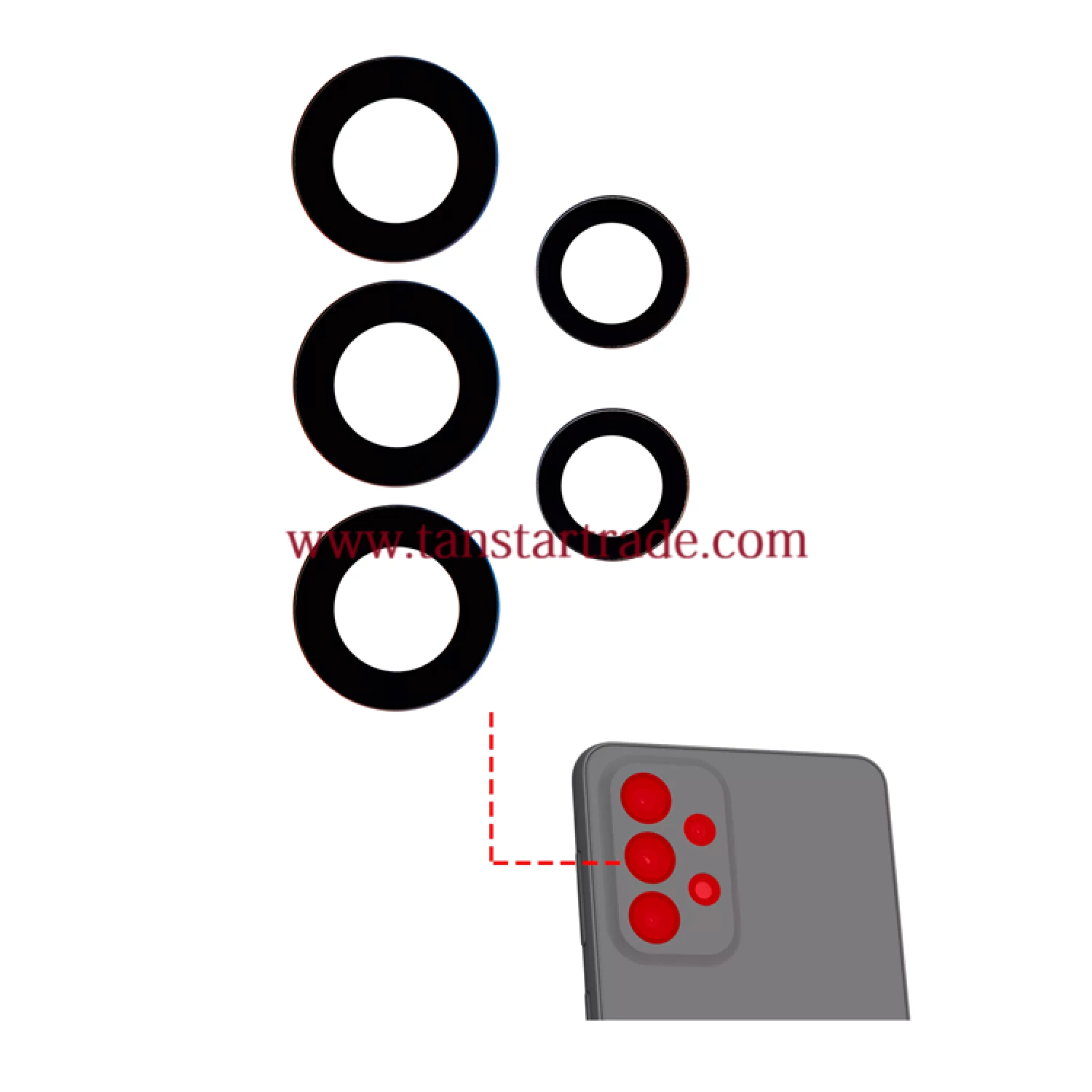 back camera LENS for Samsung Galaxy A336 A225 A346