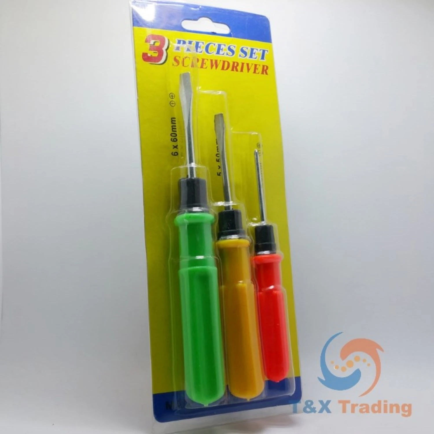 3 Pieces Set Screwdriver - (6x60mm, 5x50mm, 3x45mm)