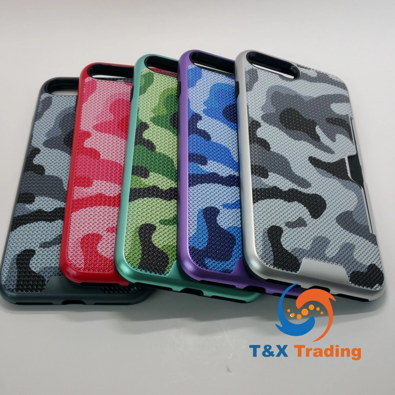 Apple iPhone 7 Plus / 8 Plus - Military Camouflage Credit Card Case