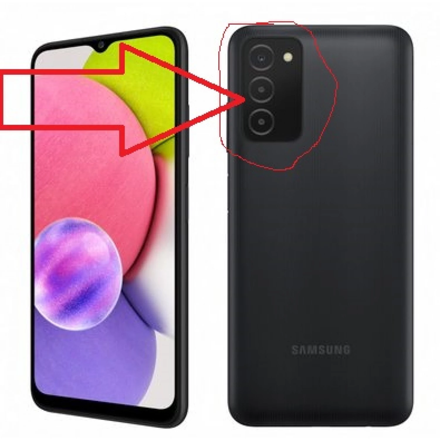 back camera lens (BIG AMERICAN Ver.) for Samsung Galaxy A03S A037 A037U