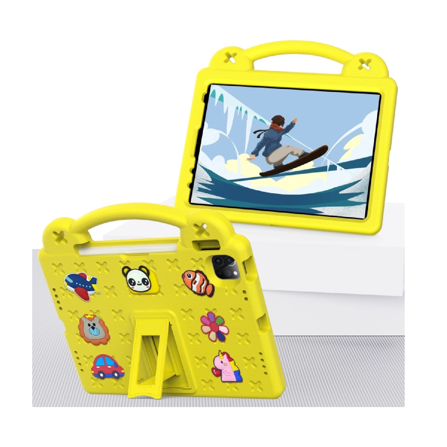 Apple iPad Air 4 / Air 5 / 11" M2 (2024) / Pro 11" (2nd / 3rd / 4th) / 10th Gen - Kids Heavy Duty Shockproof Case with Removable Dolls and Kickstand
