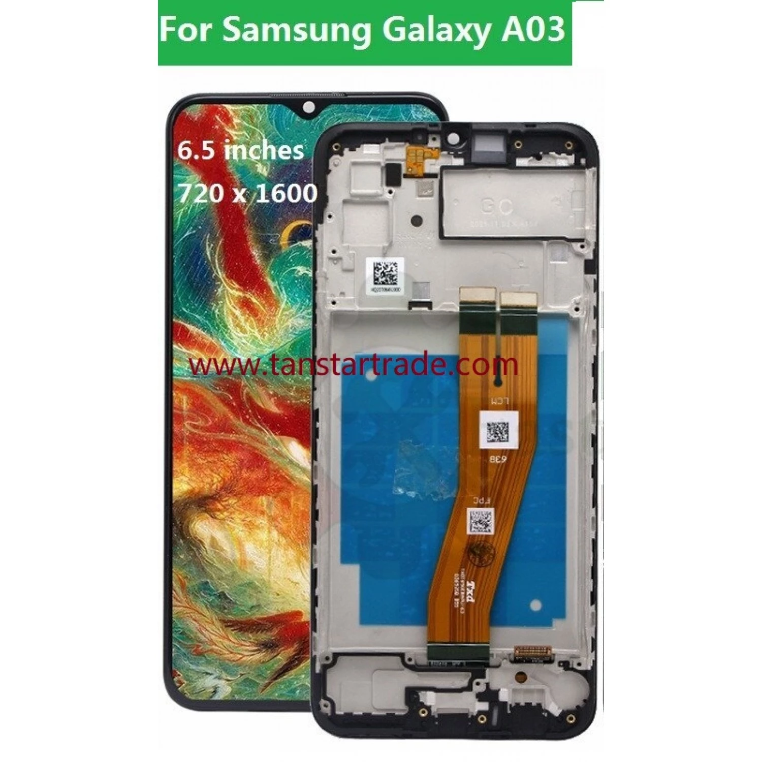LCD Digitizer with Frame BIG LENS for Samsung Galaxy A03 A035 A035F