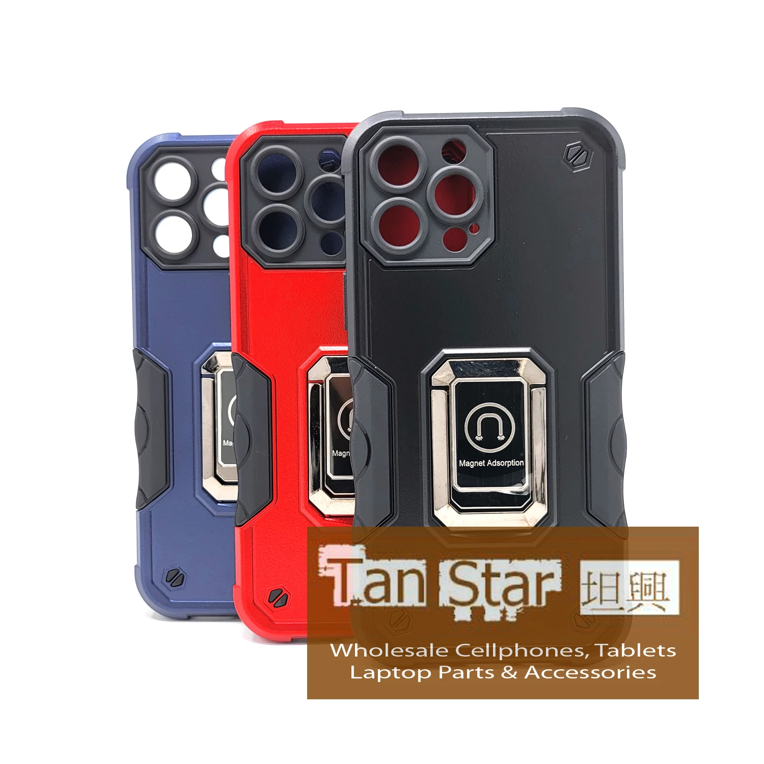 Apple iPhone 13 Pro - Squeeze Magnet Enabled Reinforced Corner Case with Kickstand