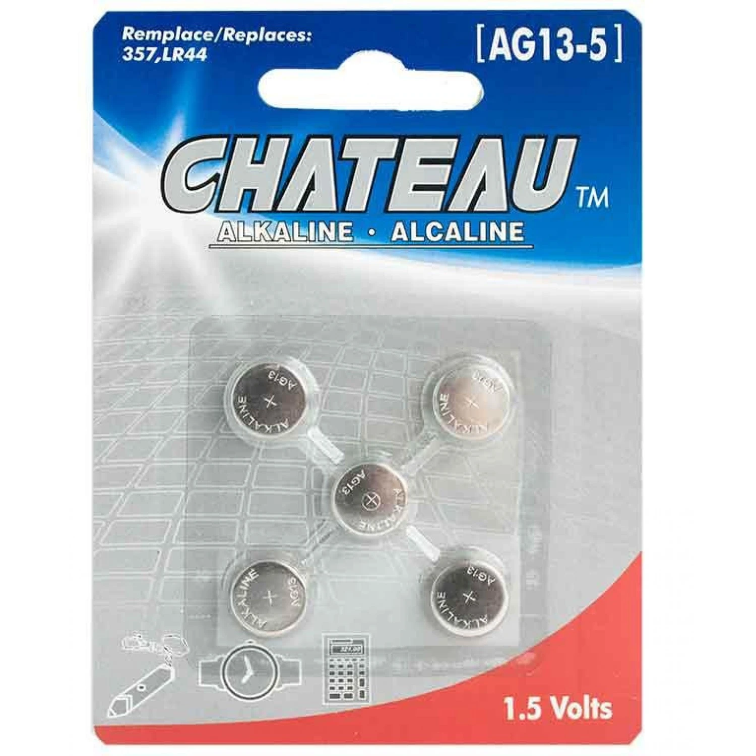 Battery alkaline 1.5 Volts AG13 357 LR44