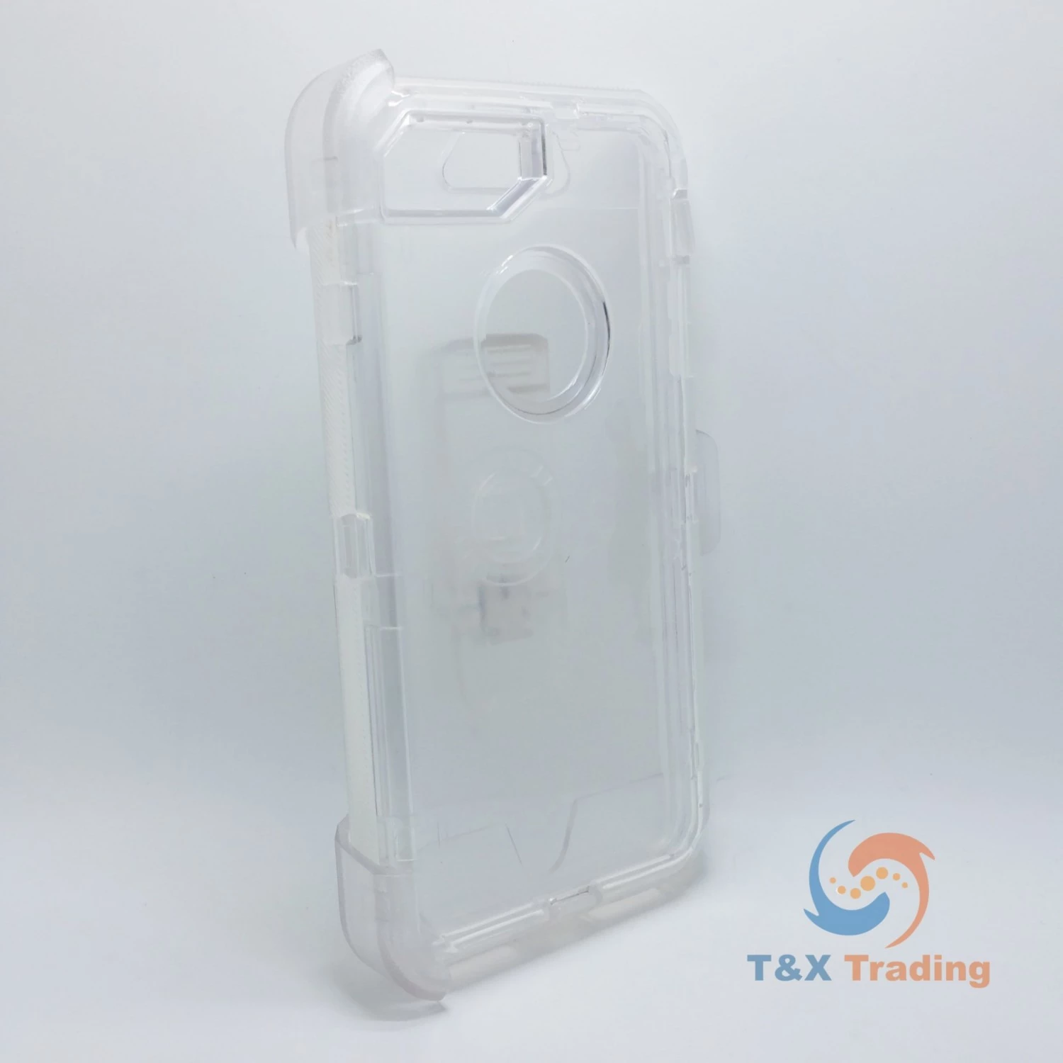 Apple iPhone 6 / 6S / 7 / 8 / SE 2020 / SE 2022 - Transparent Fashion Defender Case with Belt Clip