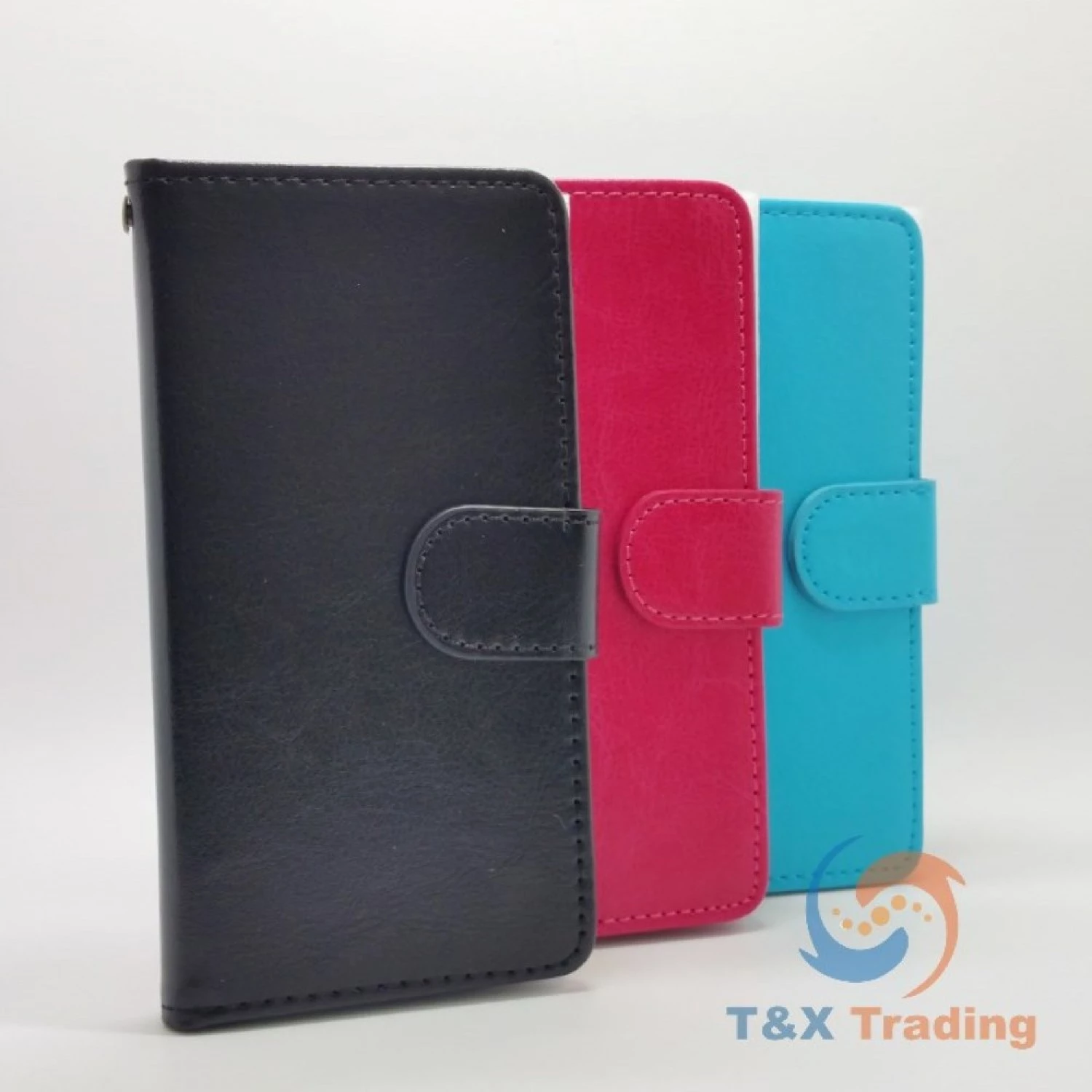 Universal A4 (4.3-4.8 inch) - Book Style Wallet Case with Strap
