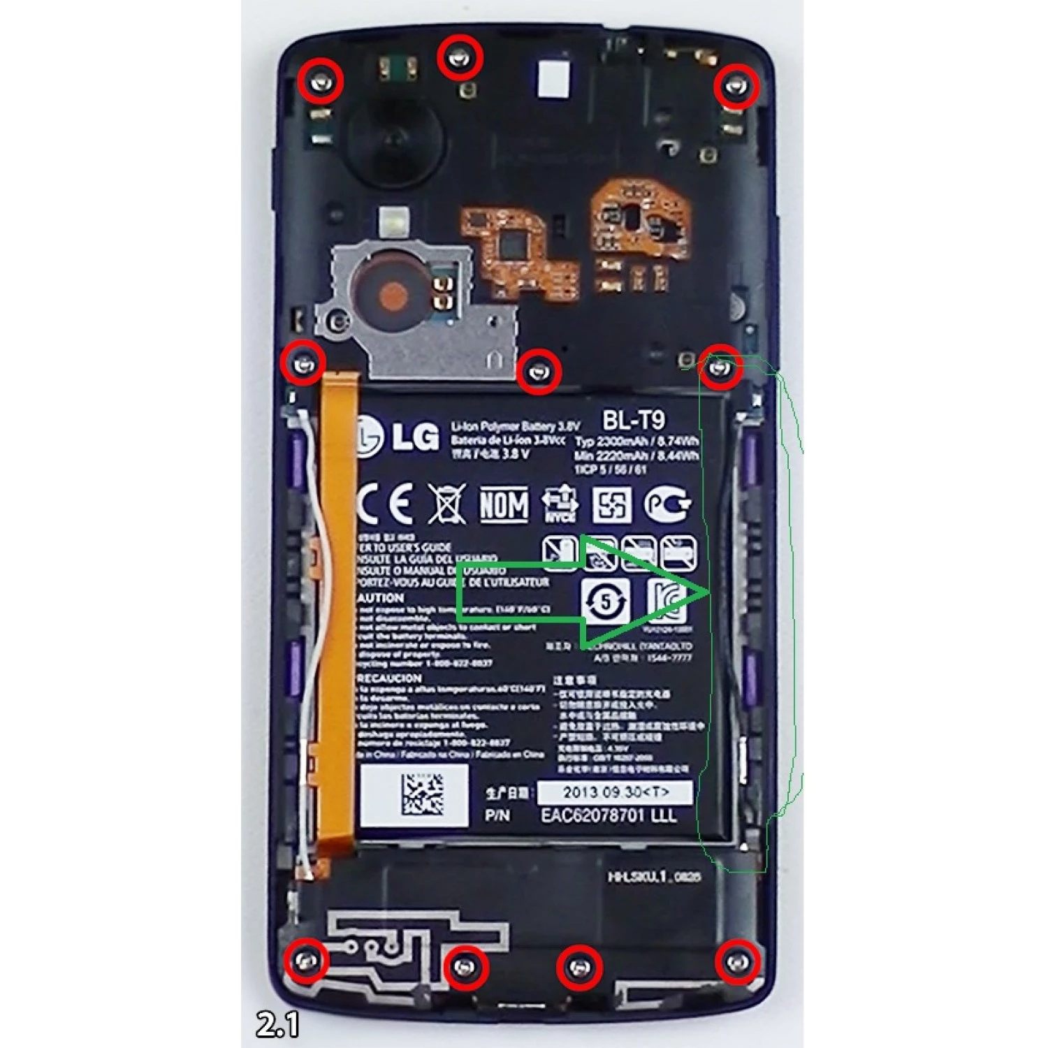 Antenna flex Black for LG Nexus 5 D820 D821