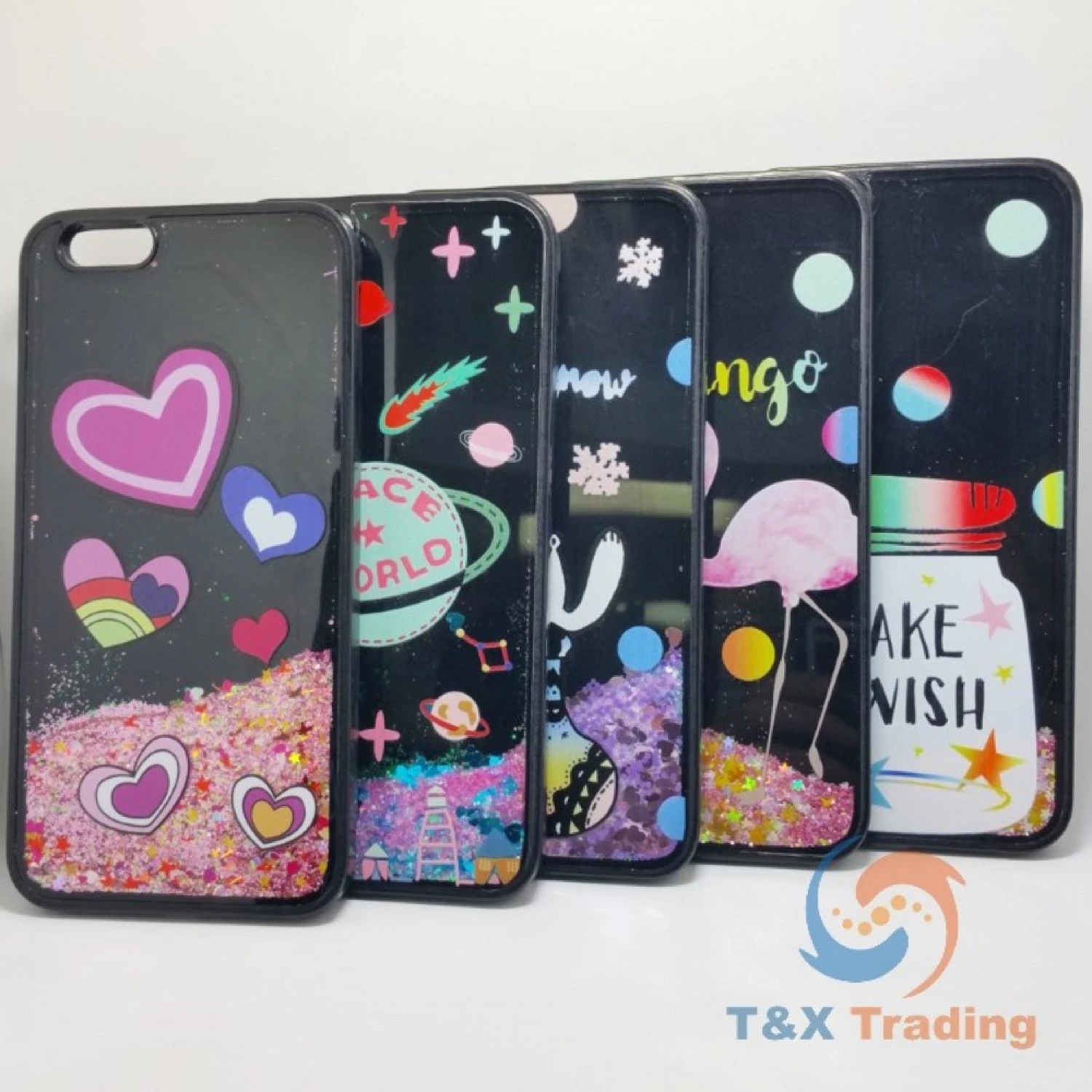 Apple iPhone 6 Plus / 6S Plus - Black Water Liquid Case with Design