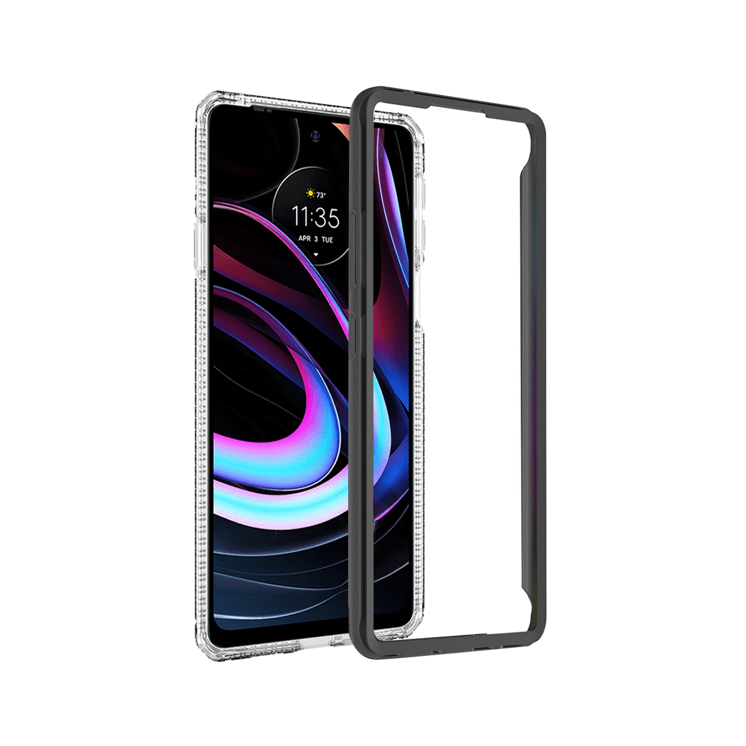 Motorola Moto Edge 2021 - Hybrid Shockproof Silicone Bumper Frame Case