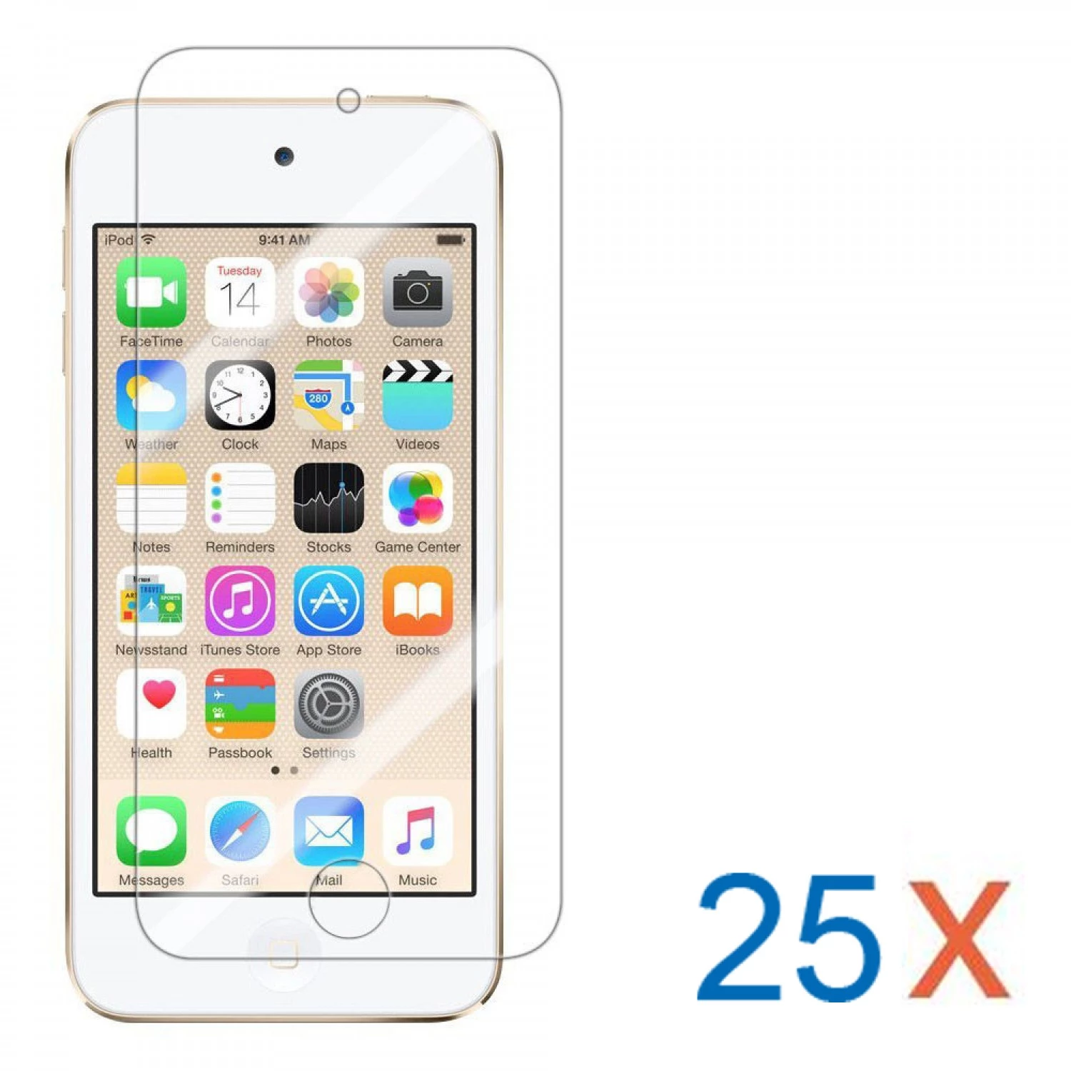 Apple iTouch 5 / 6 Bulk (25Pcs) Tempered Glass Screen Protector for iPod Touch