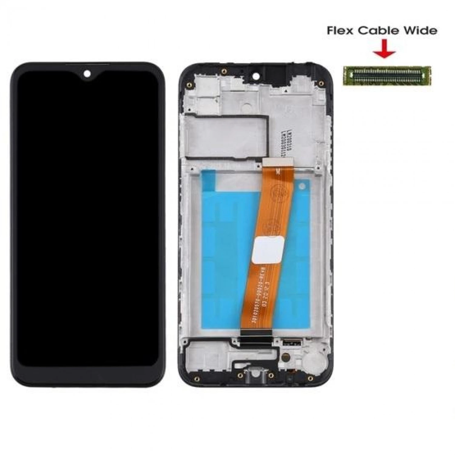 LCD assembly with frame WIDE FLEX for Samsung Galaxy A01 A015 A015F