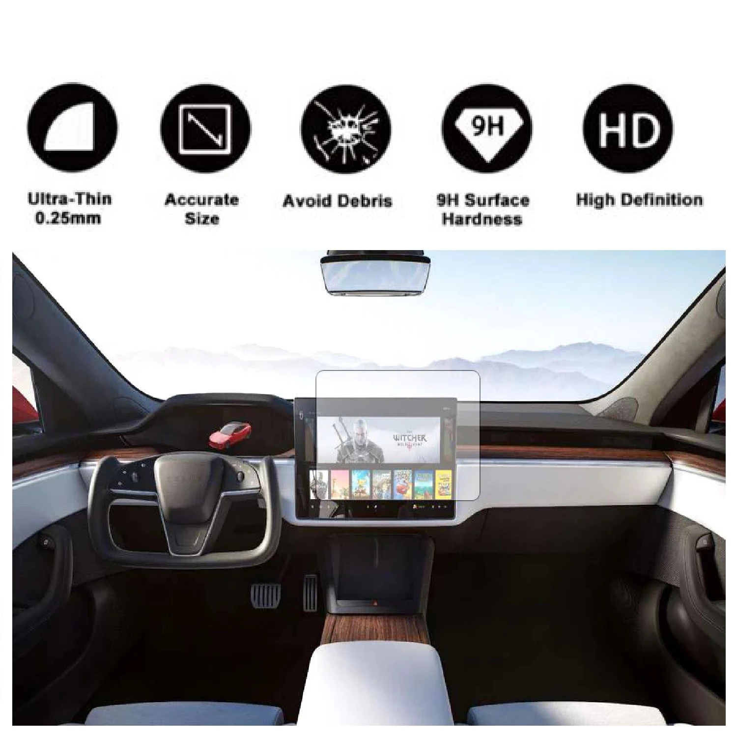 Tesla Model S / X 17" - Tempered Glass Screen Protector