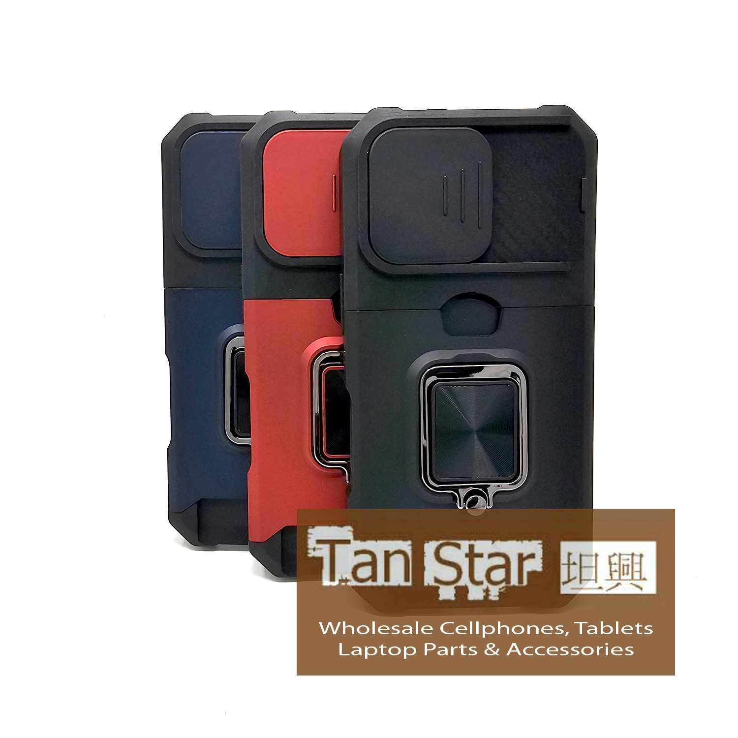 Apple iPhone 16 Pro - Secure Card Holder Magnet Enabled Case with Ring Kickstand