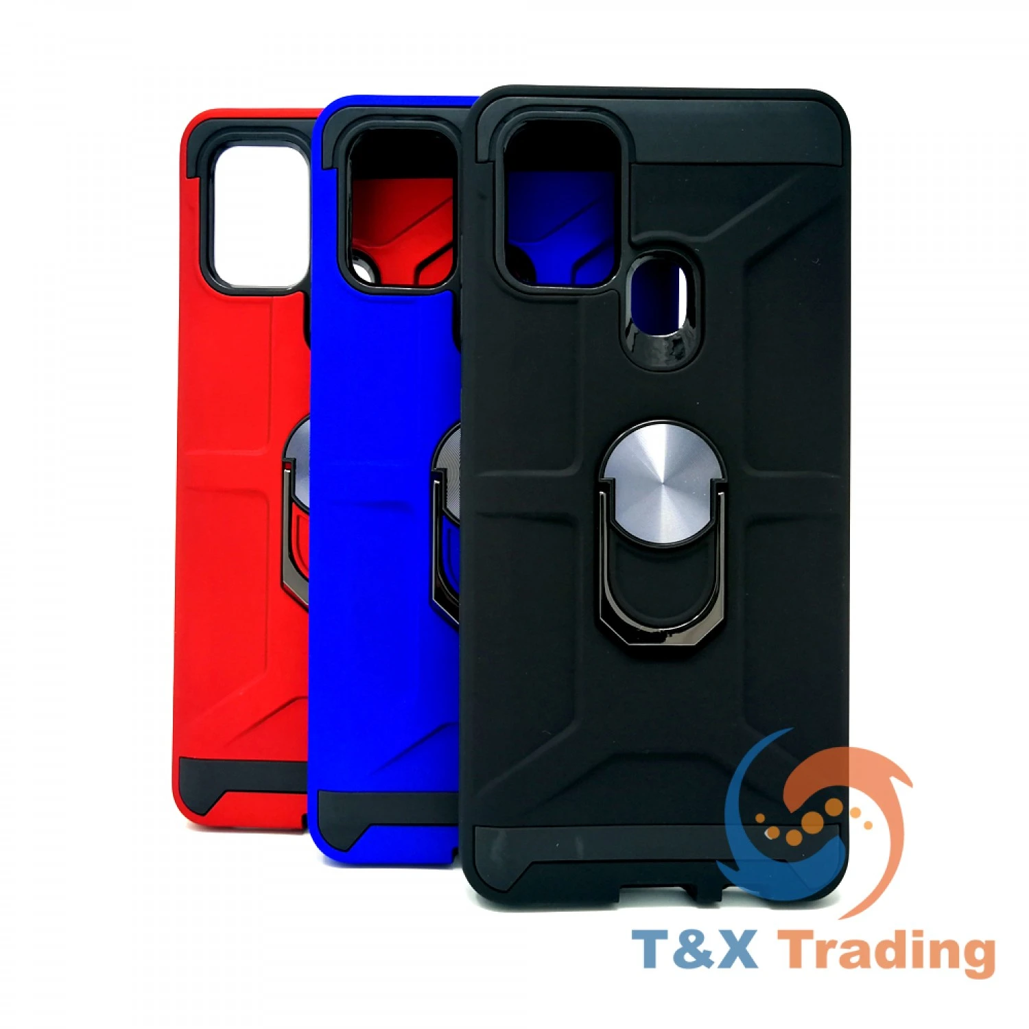 Samsung Galaxy A21 - Golem Dual Layered Magnet Enabled Case with Ring Kickstand