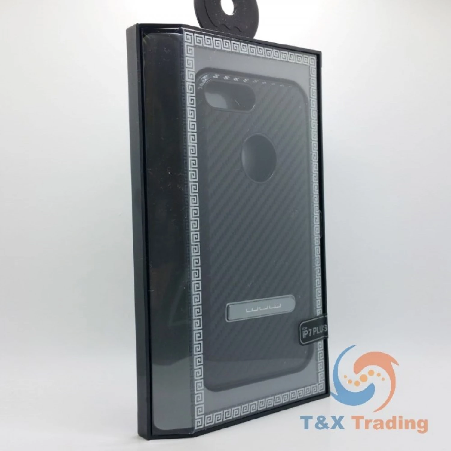 Apple iPhone 7 Plus / 8 Plus - WUW Carbon Fiber Case with Kickstand