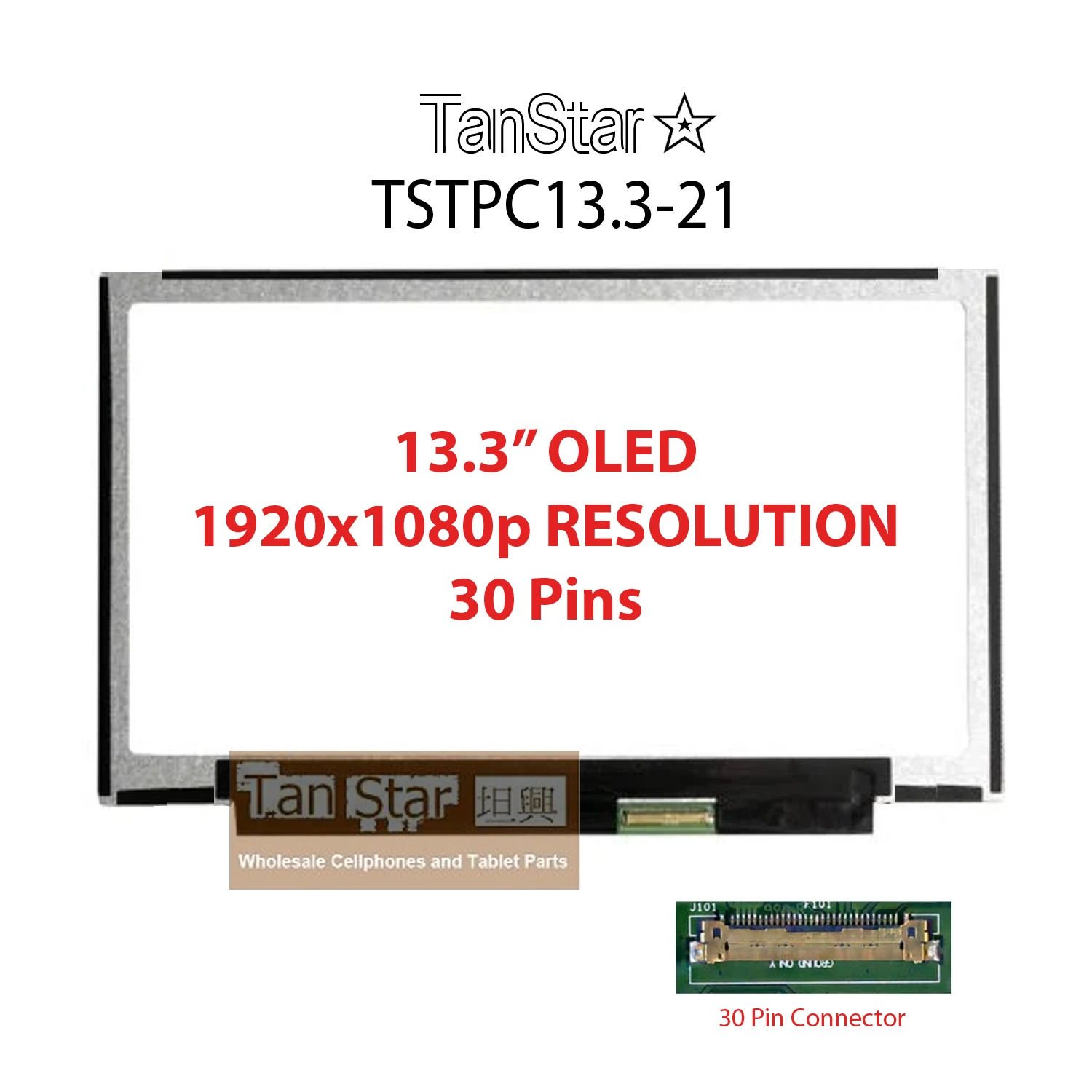 13.3" Laptop OLED Screen 1920x1080p 30 Pins [TSTPC13.3-21]