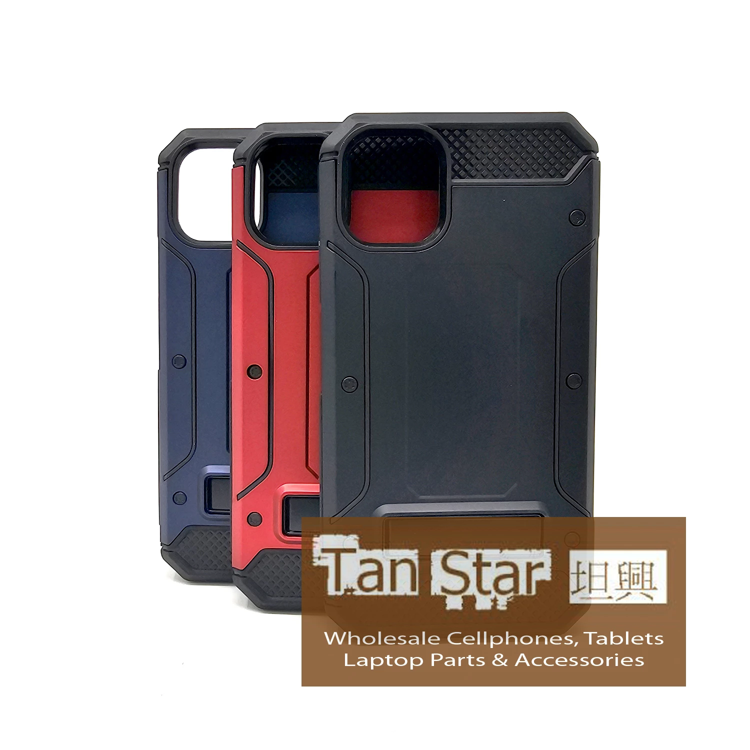 Apple iPhone 15 Pro Max - Brigadier Rigid Dual Layer Case with Kickstand