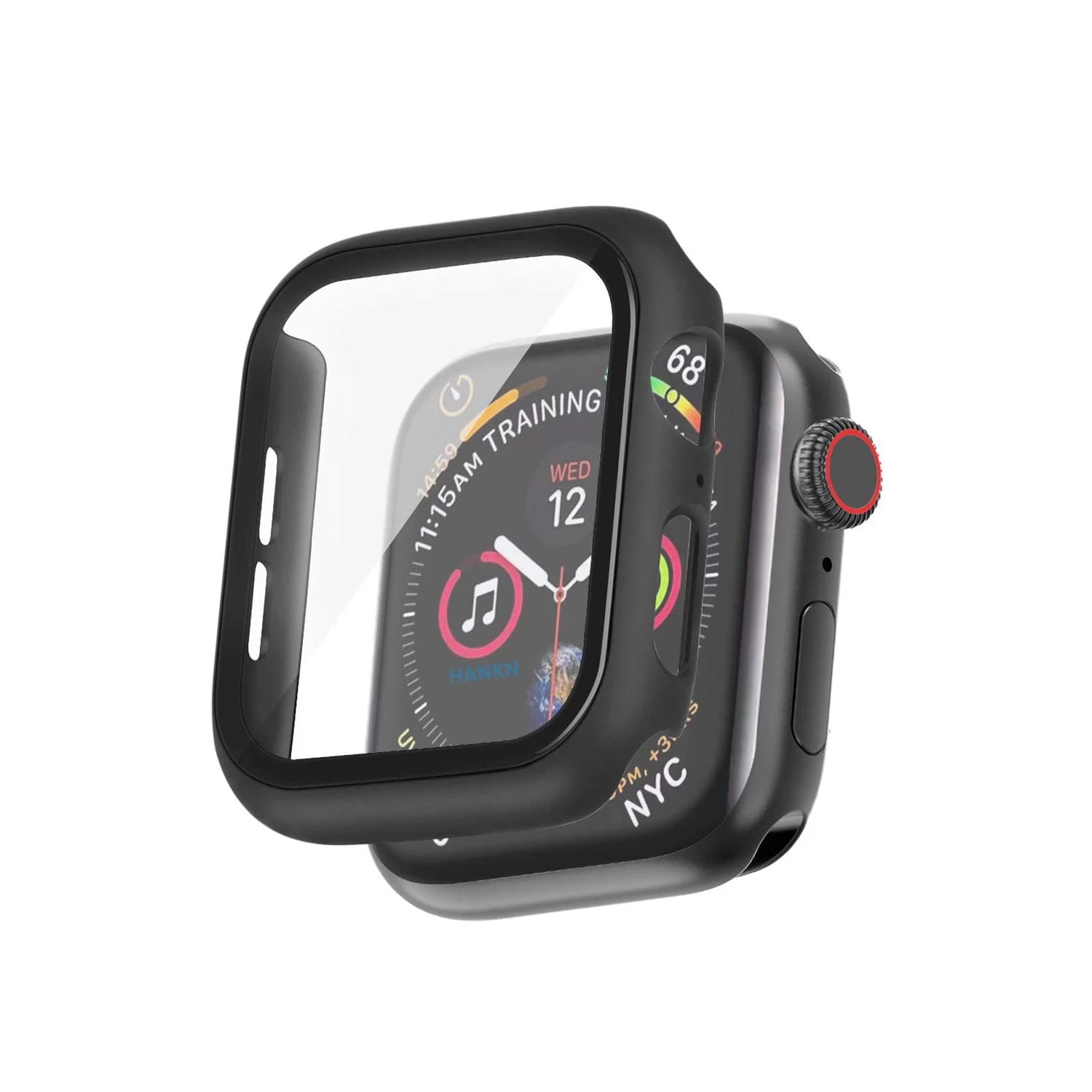 Apple iWatch 42mm - Silicone Case WITH TEMPERED GLASS