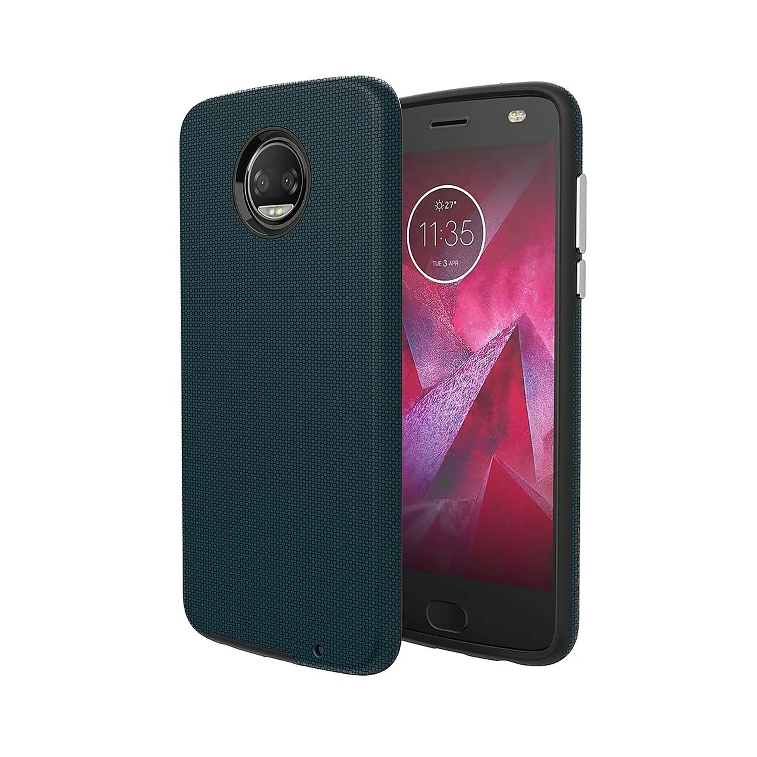 Motorola Moto Z2 Play - Axessorize ProTech Rugged NAVY Case