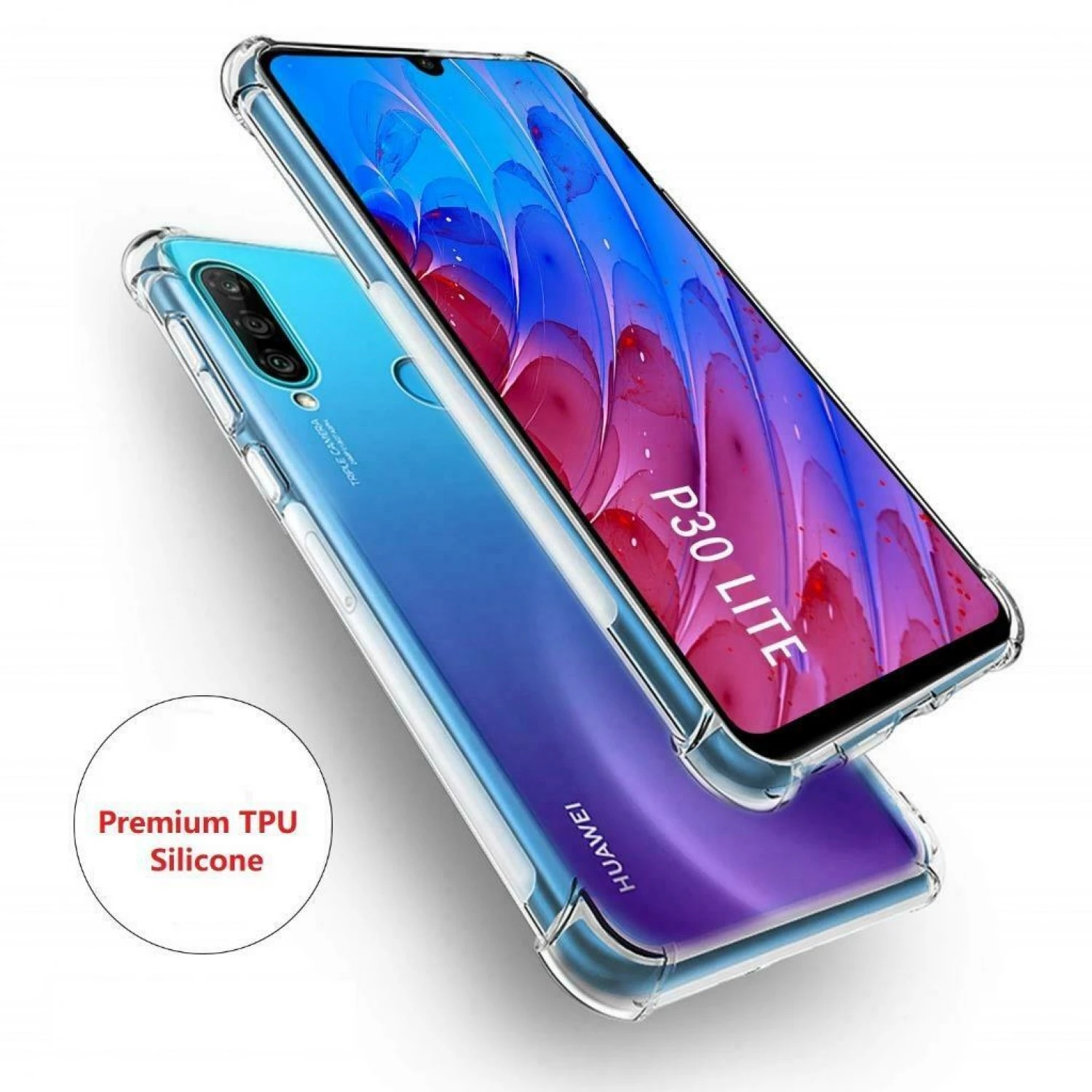 Huawei P30 Lite - Reinforced Corners Silicone Phone Case