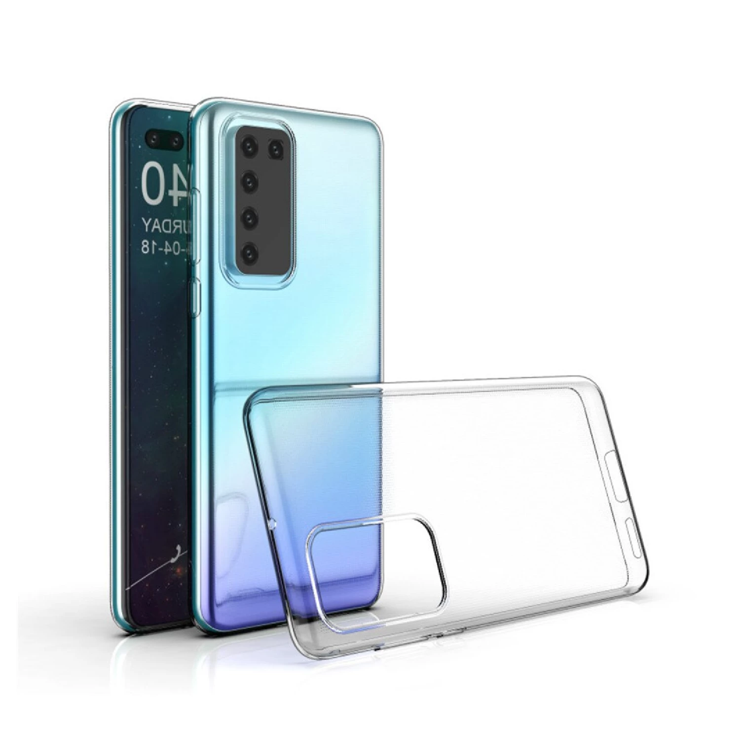 Huawei P40 - Silicone Phone Case With Dust Plug