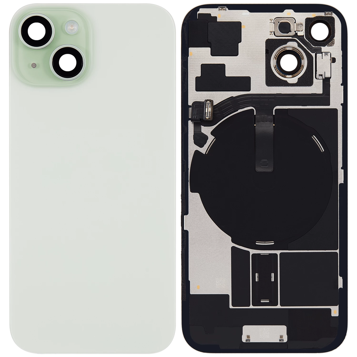 back cover glass with metal and flex for iPhone 15