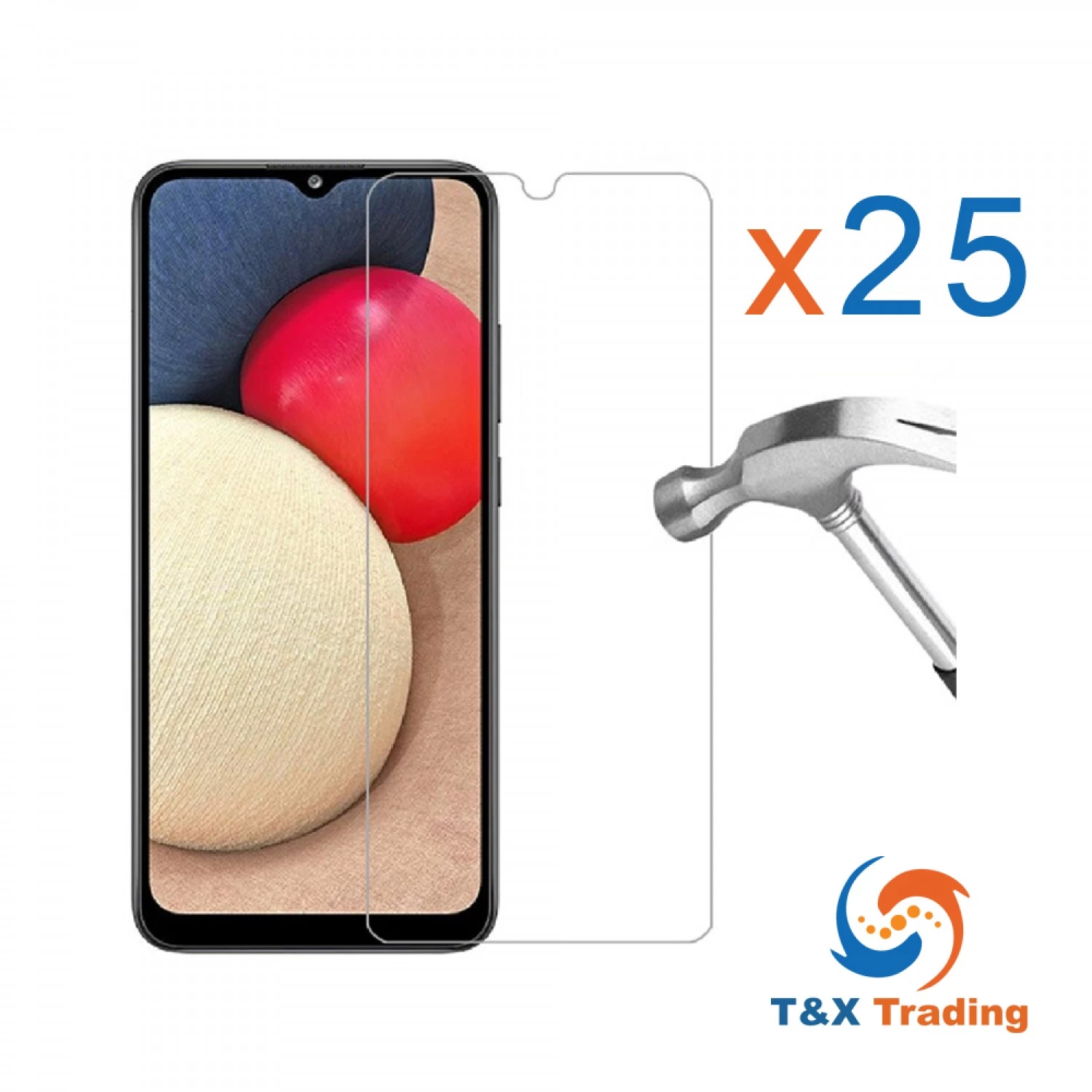 Samsung Galaxy A02 / A12 / A02S / A03S / A03 Core / A70 Bulk (25Pcs) Tempered Glass Screen Protector
