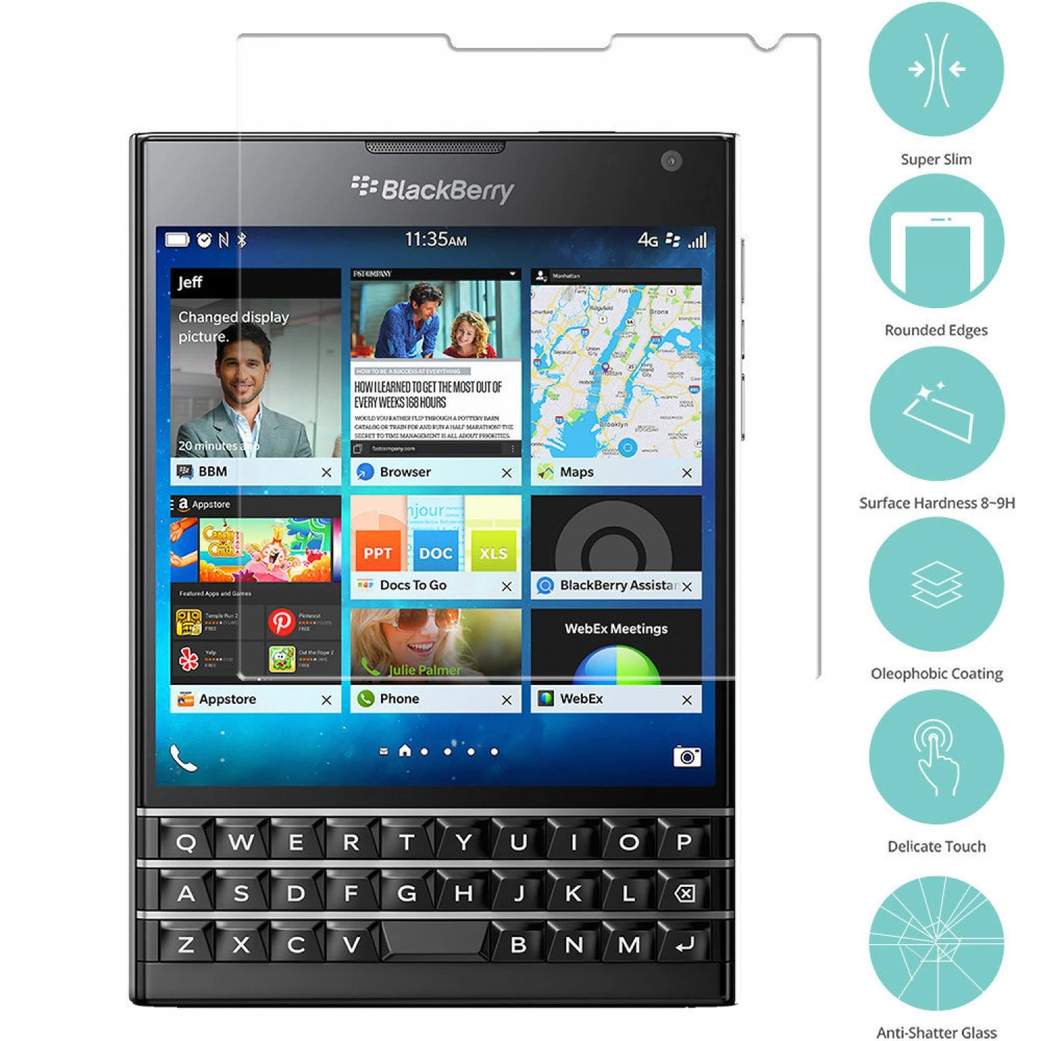 BlackBerry Q30 Tempered Glass Screen Protector